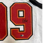 Warren Sapp Autographed Tampa Bay Buccaneers White Custom Jersey- Beckett