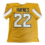 Justice Haynes Autographed Georgia Tech Gold Custom Jersey- Beckett