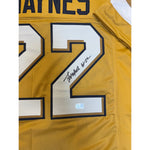 Justice Haynes Autographed Georgia Tech Gold Custom Jersey- Beckett