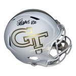 Justice Haynes Autographed Georgia Tech Riddell Full Size Speed Replica Helmet- Beckett