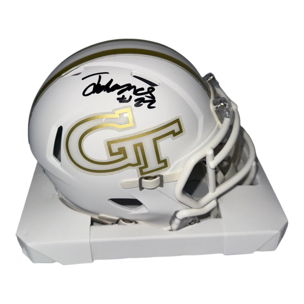 Justice Haynes Autographed Georgia Tech Riddell Speed Mini Helmet- Beckett
