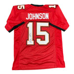 Tez Johnson Autographed Tampa Bay Buccaneers Red Custom Jersey- JSA