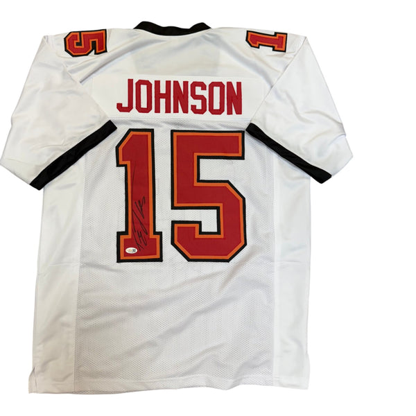 Tez Johnson Autographed Tampa Bay Buccaneers White Custom Jersey- JSA