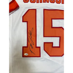 Tez Johnson Autographed Tampa Bay Buccaneers White Throwback Custom Jersey- JSA