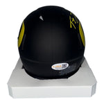 Tez Johnson Autographed Oregon Ducks Riddell Black Mini Helmet- JSA Authentic