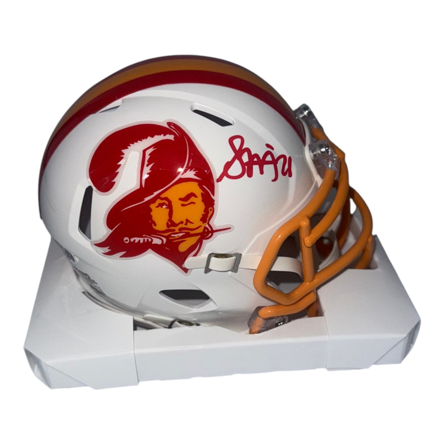 Benjamin Morrison Autographed Tampa Bay Buccaneers Riddell Creamsicle Mini Helmet- JSA