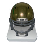 Benjamin Morrison Autographed Notre Dame Riddell Gold Mini Helmet with "Play like a Champion Today" Inscription- JSA Authentic
