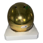 Benjamin Morrison Autographed Notre Dame Riddell Gold Mini Helmet with "Play like a Champion Today" Inscription- JSA Authentic
