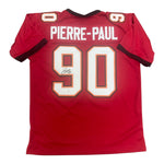Jason Pierre-Paul Autographed Tampa Bay Buccaneers Red Custom Jersey- JSA