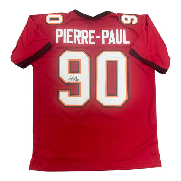Jason Pierre-Paul Autographed Tampa Bay Buccaneers Red Custom Jersey- JSA