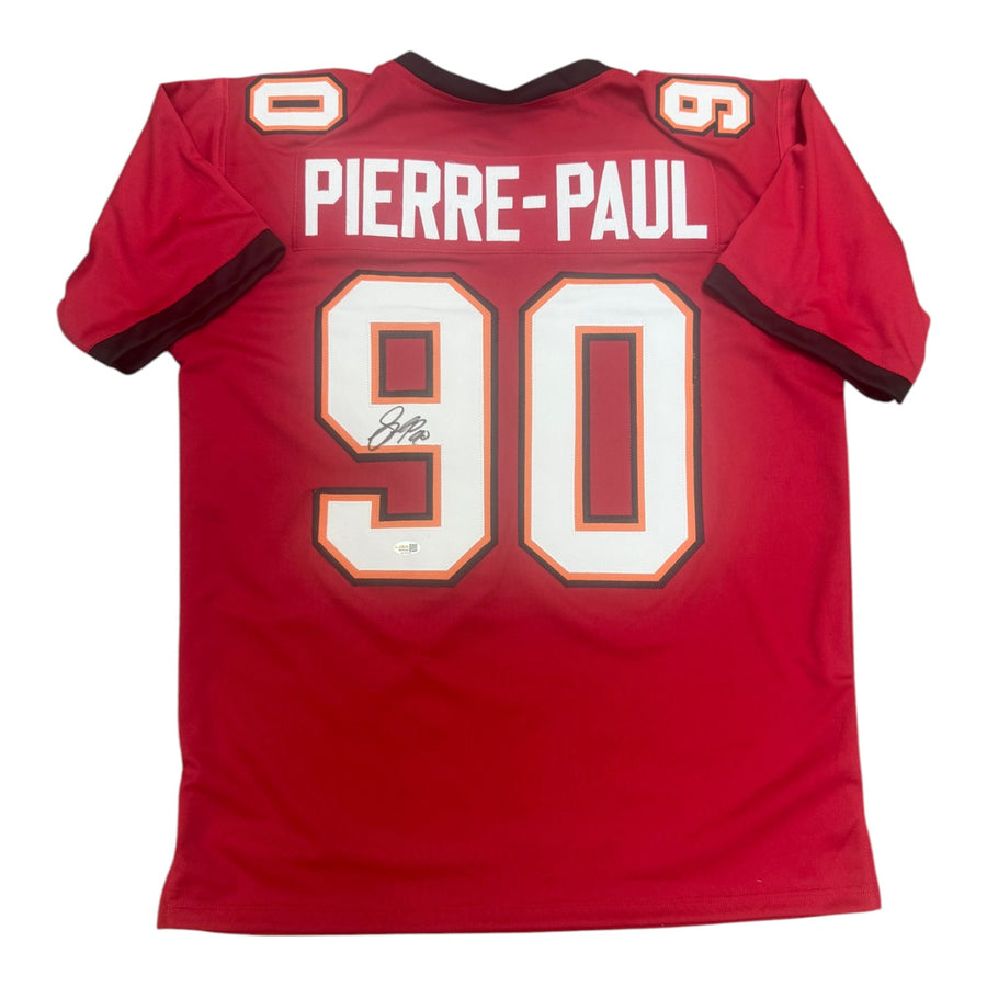 Jason Pierre-Paul Autographed Tampa Bay Buccaneers Red Custom Jersey- JSA