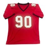 Jason Pierre-Paul Autographed Tampa Bay Buccaneers Red Custom Jersey- JSA