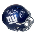 Jason Pierre-Paul Autographed New York Giants Riddell Full Size Speed Replica Helmet with "SB XLVI Champs" Inscription- JSA Authentic