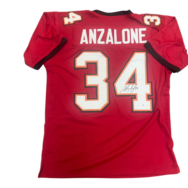 Alex Anzalone Autographed Tampa Bay Buccaneers Red Custom Jersey- JSA
