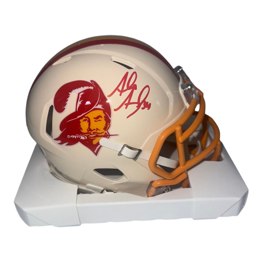 Alex Anzalone Autographed Tampa Bay Buccaneers Riddell Retro Mini Helmet- JSA
