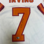 Bucky Irving Autographed Tampa Bay Buccaneers White Throwback Custom Jersey- JSA