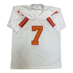 Bucky Irving Autographed Tampa Bay Buccaneers White Throwback Custom Jersey- JSA