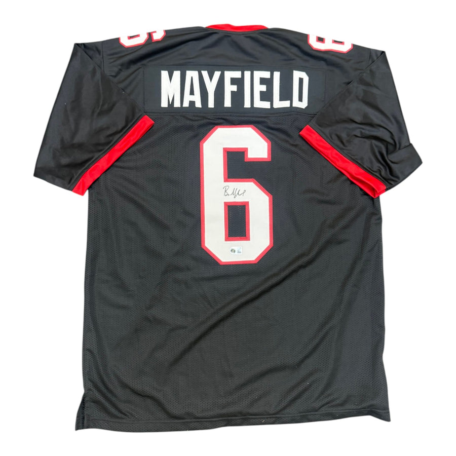 Baker Mayfield Autographed Tampa Bay Buccaneers Black Custom Jersey- Beckett