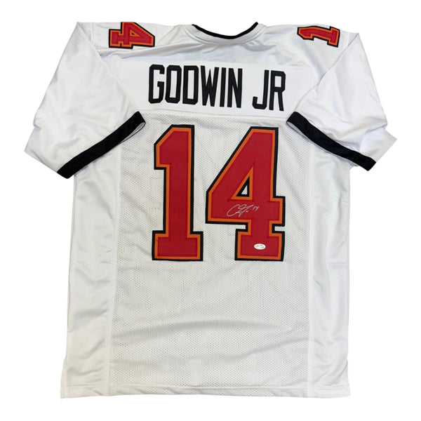 Chris Godwin Autographed Tampa Bay Buccaneers White Custom Jersey- JSA
