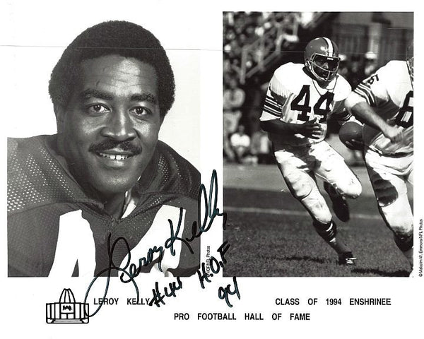 Leroy Kelly Browns 8-6 8x10 Autographed Photo - Certified Authentic