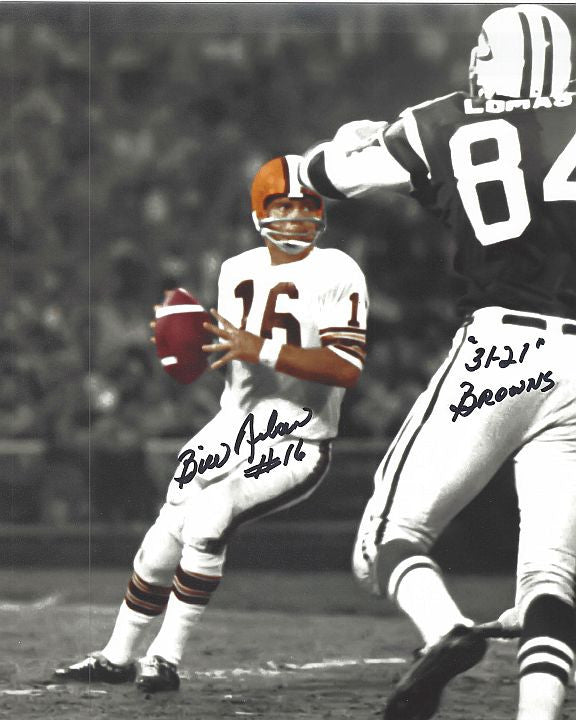 Bill Nelson Browns 8-1 8x10 Autographed Photo - Certified Authentic