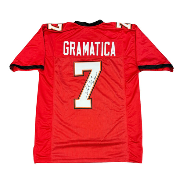 Martin Gramatica Autographed Tampa Bay Buccaneers Red Custom Jersey - Beckett