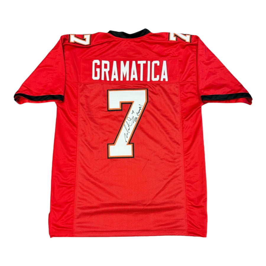 Martin Gramatica Autographed Tampa Bay Buccaneers Red Custom Jersey - Beckett
