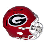 Vince Dooley Autographed Georgia Bulldogs Riddell Speed Replica Full Size Helmet with ""1980 Natl Champs"" & ""Go Dawgs""
