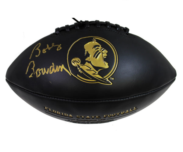 Bobby Bowden Autographed FSU Black Baden Football Gold Pen - Certified