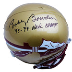 Bobby Bowden FSU Signed Riddell F/S Rep Helmet w/'93 - '99 Nat'l Champs - PSA