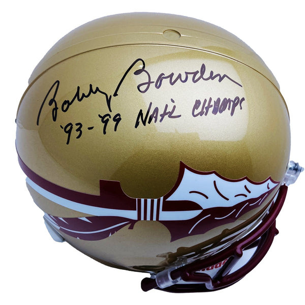 Bobby Bowden FSU Signed Riddell F/S Rep Helmet w/'93 - '99 Nat'l Champs - PSA