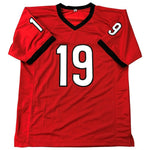 Brock Bowers Autographed Signed Georgia Bulldogs Custom Red #19 Jersey - BAS QR