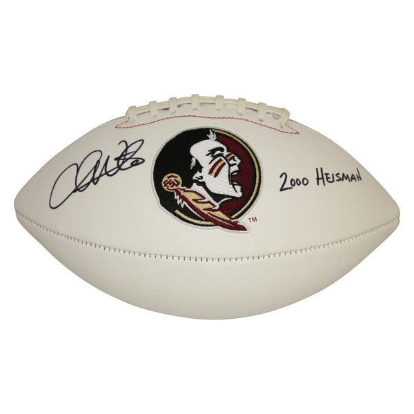 Chris Weinke FSU Autographed White Panel Logo Football - 2000 Heisman - PSA/DNA