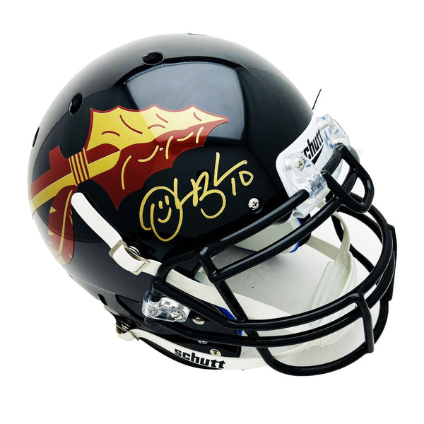 Derrick Brooks FSU Seminoles Signed Full Size Schutt  Black Helmet - PSA