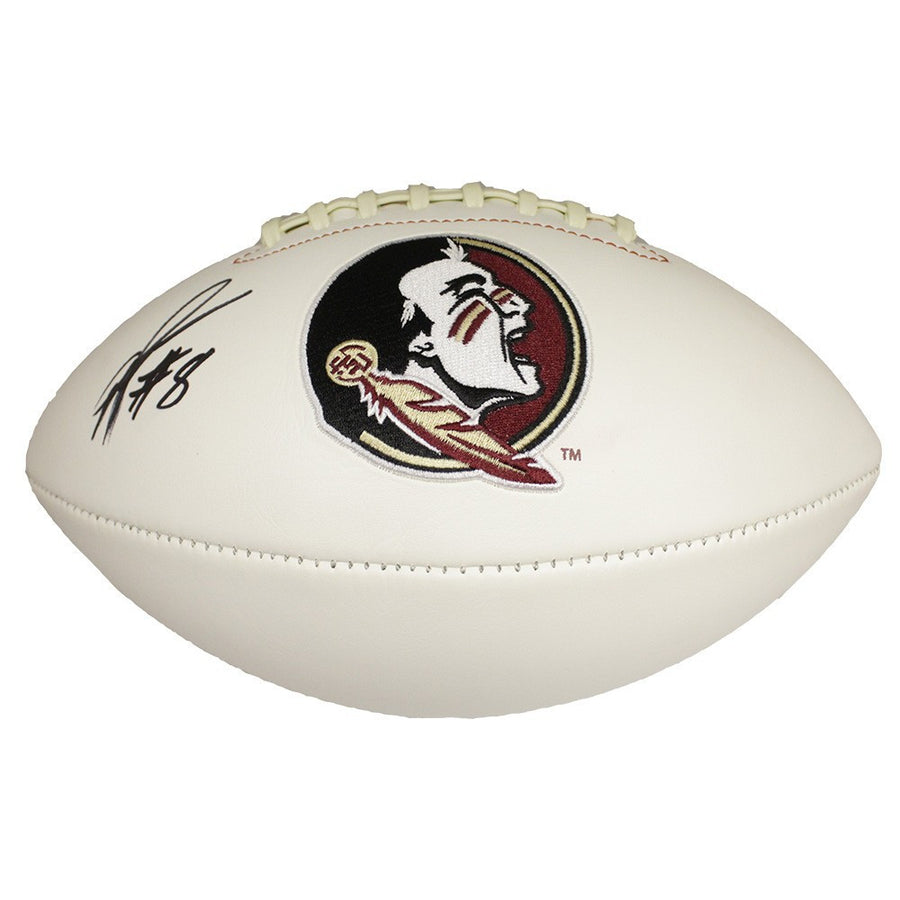 Devonta Freeman Autographed FSU White Panel Football - JSA Certified