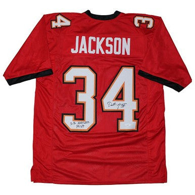 Dexter Jackson Autographed Signed Tampa Bay Buccaneers Red #34 Jersey with "SB MVP" Inscription - JSA
