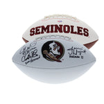 FSU HT Winners Signed FSU Noles W/P F/B w/HT-Jameis Winston,Weinke,Ward-PSA