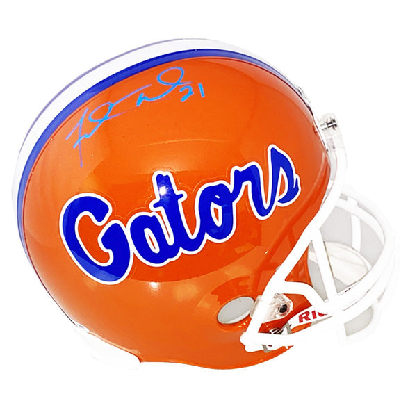 Fred Taylor Florida Gators Signed Full Size Riddell Rep Orange Helmet - PSA/DNA