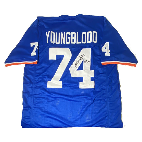 Jack Youngblood Autographed Florida Gators Custom Blue Jersey "CHOF 92"- JSA