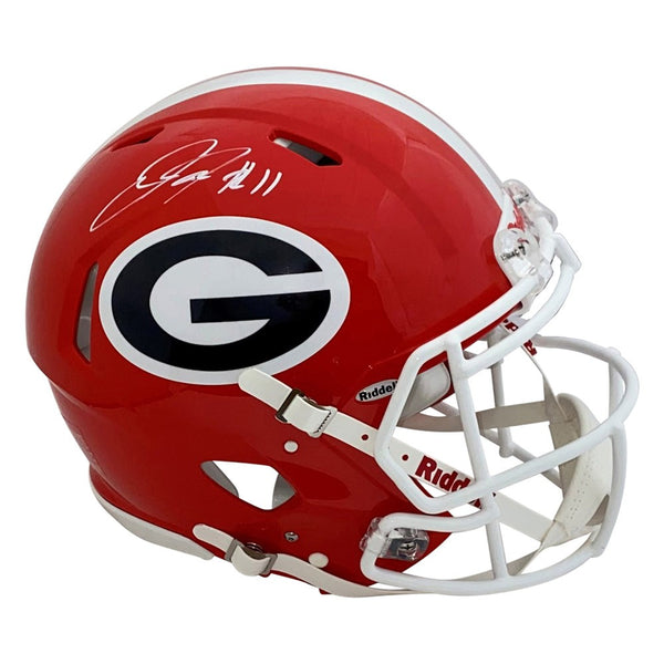 Jake Fromm Signed Riddell F/S Speed  Helmet with #11 signed in White - BAS