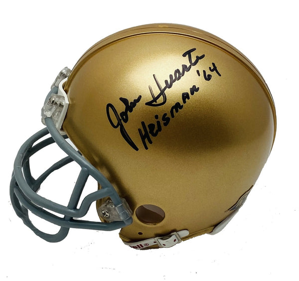 John Huarte Signed Notre Dame Fighting Irish M/H "64 Heisman" Inscription