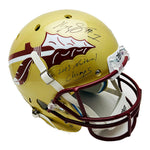 Kelvin Benjamin FSU Signed F/S Schutt Gold Rep Helmet-"2013 National Champs"-BAS