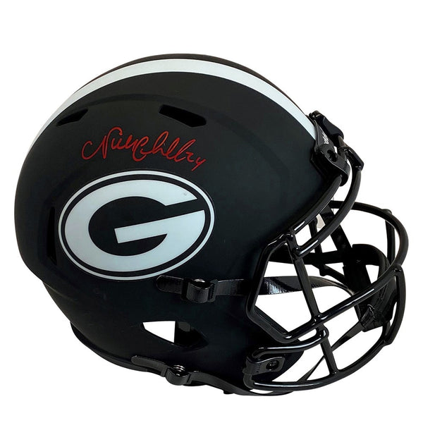 Nick Chubb Signed Georgia Bulldogs Speed Eclipse Rep F/S Helmet with #27 -BAS