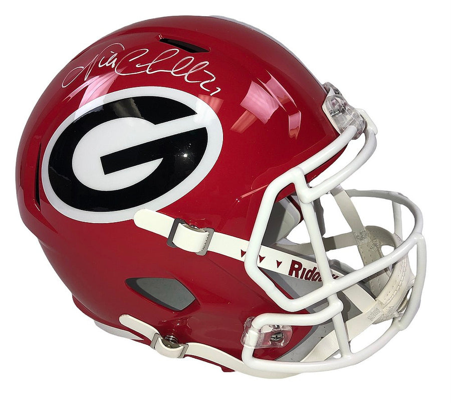 Nick Chubb Signed Georgia Bulldogs Riddell Speed Full Size Replica Helmet - BAS