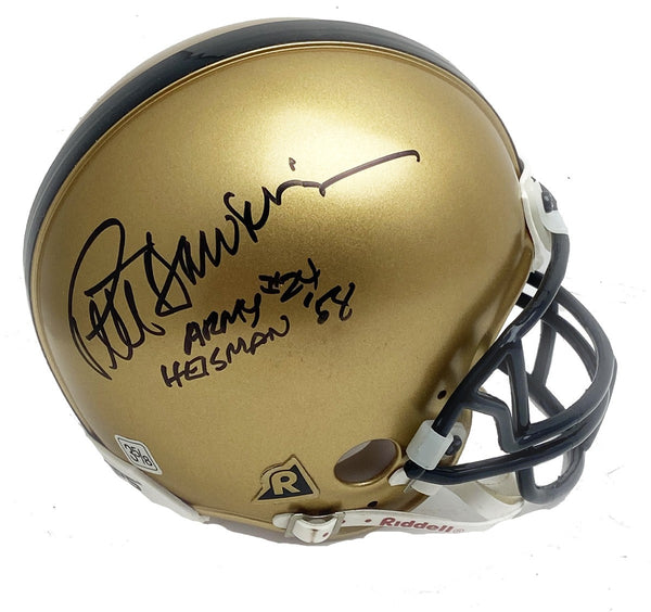 Pete Dawkins Autographed Signed Army Cadets Riddell Mini Helmet with Army 24 Heisman 58 Inscription - JSA Authentic